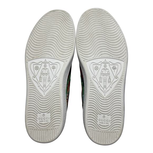 Gucci Ace Sneakers Silver Dragon Leather Size 7 Men / 8.5 Women Unisex Italy main image 13
